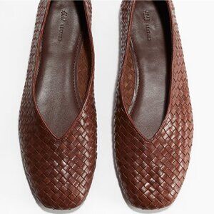 Leather Braided Flats